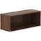 Lorell Storage Rack Panel System Open Storage Cabinet, 15.8 in D X 18.1 in H, 31.5 in W X Laminate, Walnut 90280 - alternate 1